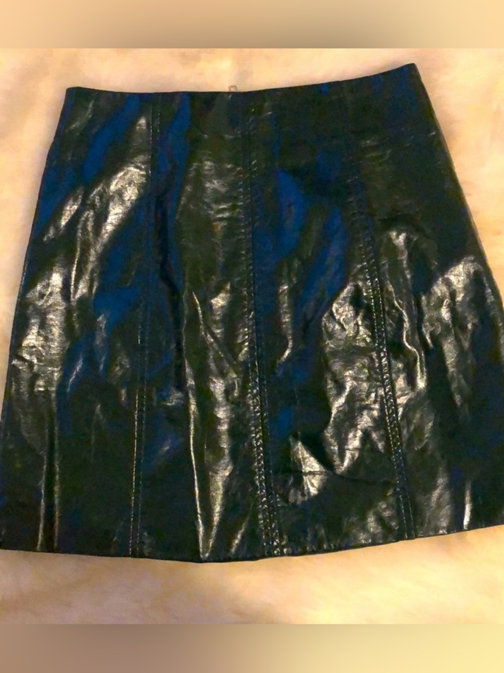 Forever 21 Green Faux Leather Mini Skirt Size XS